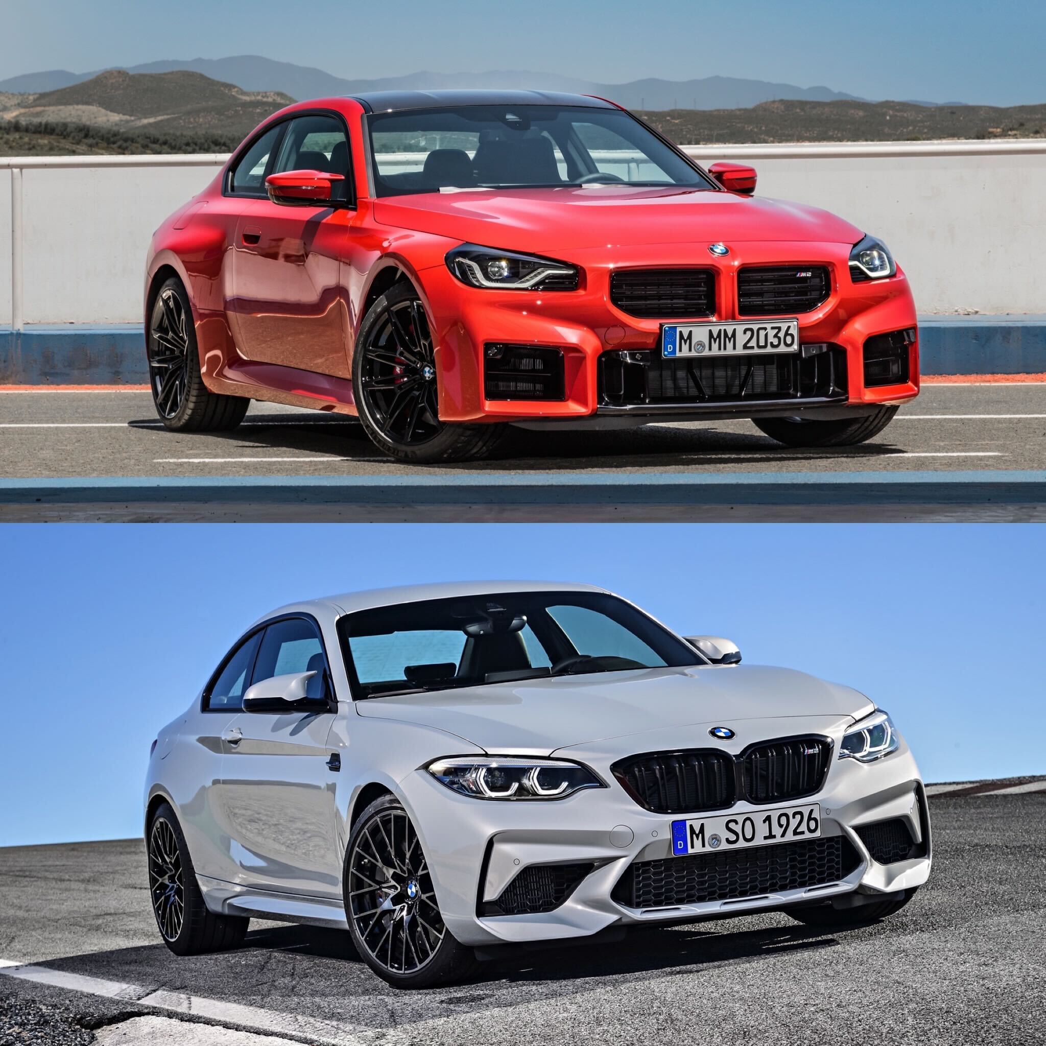 Photo Comparison: 2023 BMW M2 (G87) vs 2022 BMW M2 Competition (F87)