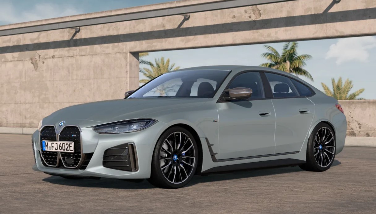 BMW i4 M50 M Brooklyn Grey Shows Carbon Upgrades At BMW Welt