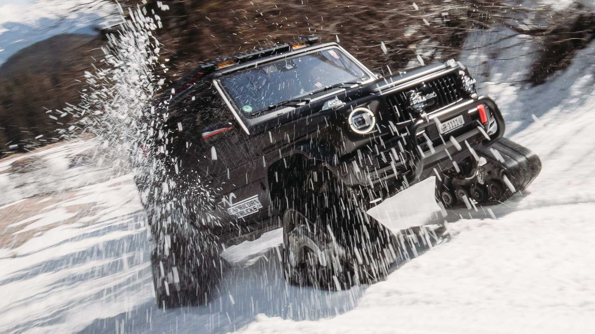 Mercedes-Benz G500 Gets Tracks for Conquering Swiss Alps Terrain