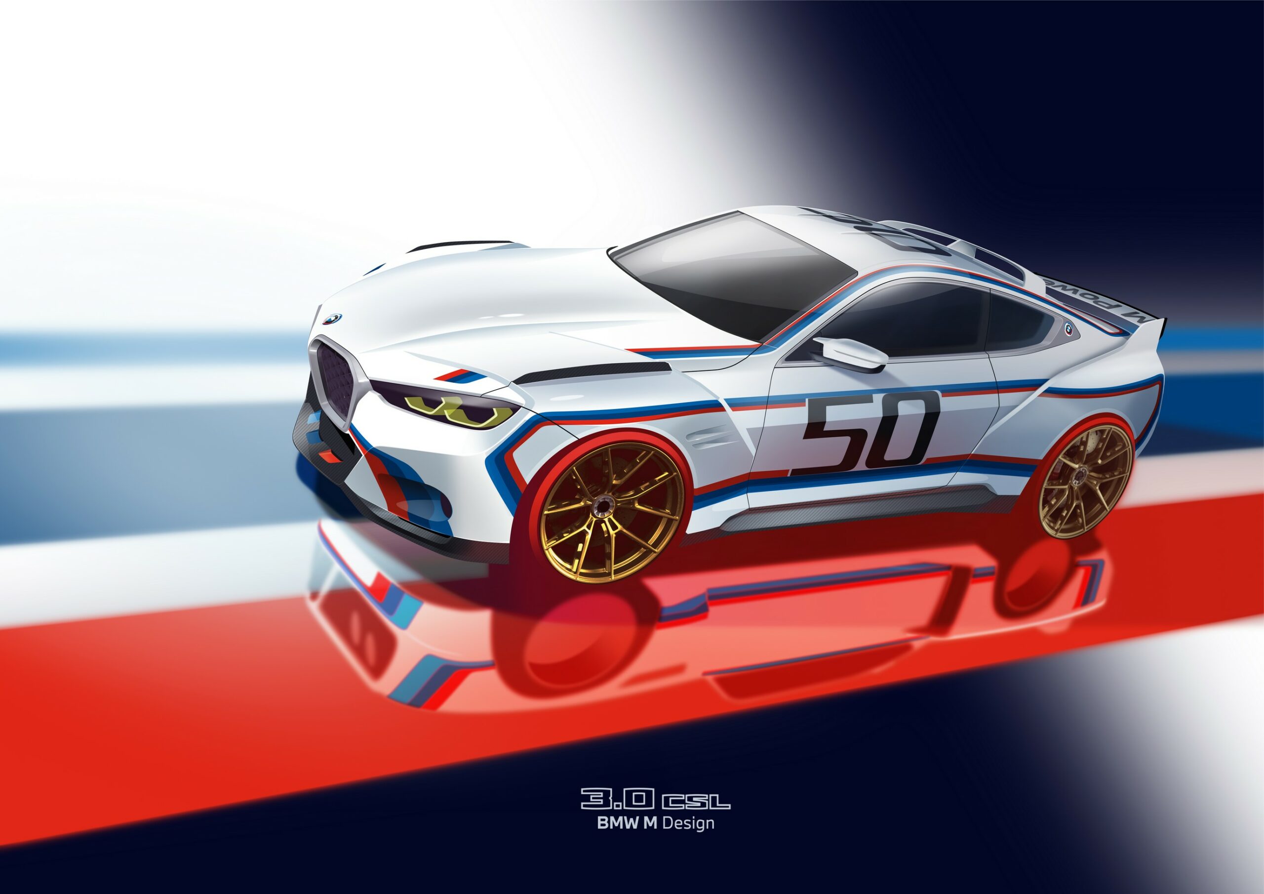 2023 BMW 3.0 CSL Official Design Sketches Are Wallpaper Material