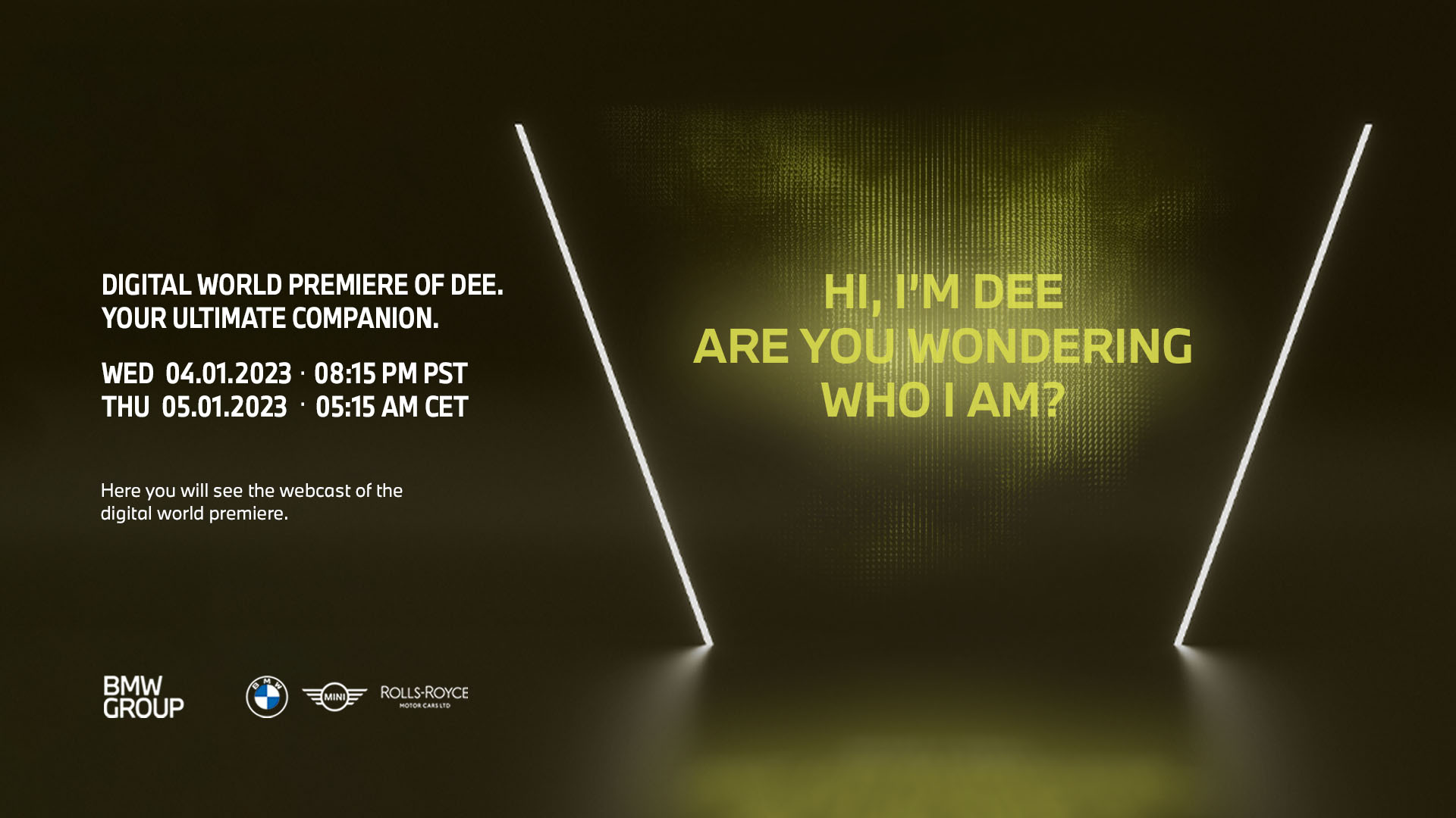 BMW Dee Concept Debut Livestream: Watch It Here